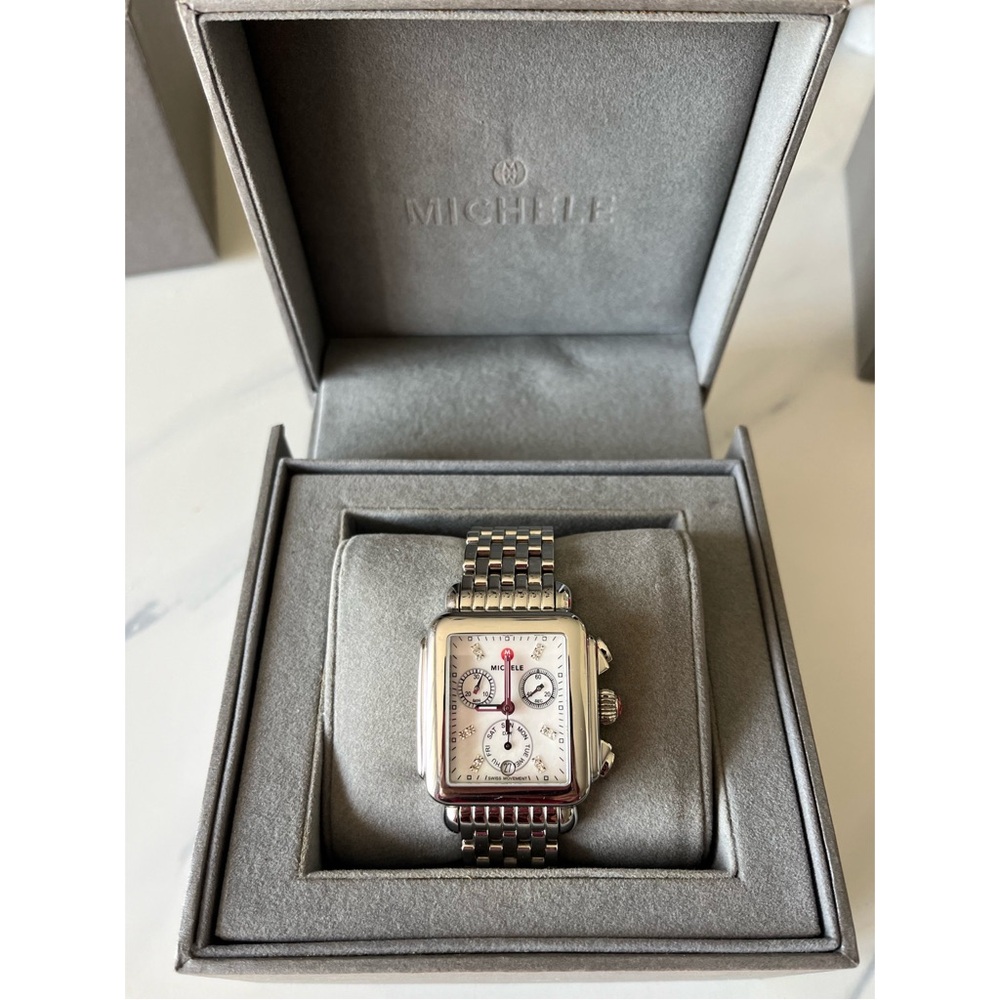 Michele Deco Diamond Dial Watch